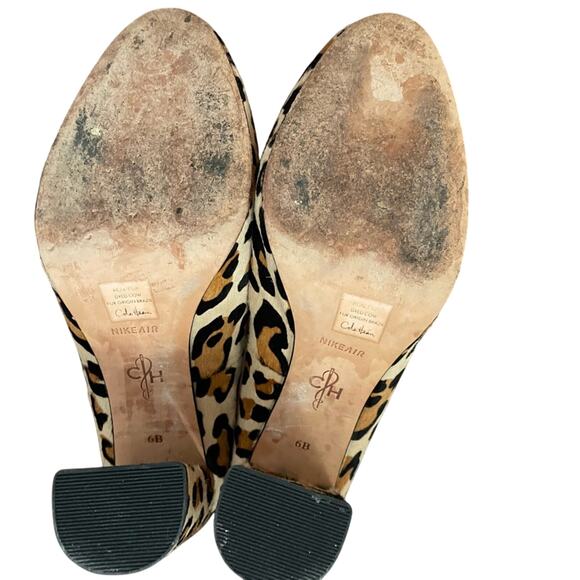 Cole Haan Calf Hair Leopard Block Heel Loafers Size 6 - Picture 5 of 5